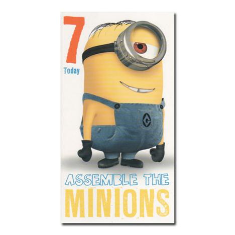 7 Today 7th Birthday Minions Card 